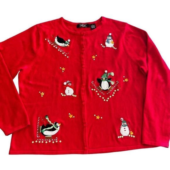 Crystal Kobe Ugly Christmas  sweater size XL - Picture 1 of 10